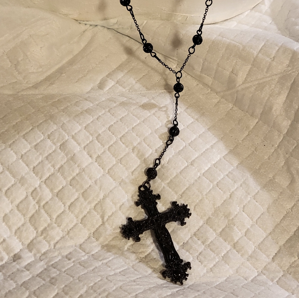 Elegant Black Cross Pendant Necklace Macys